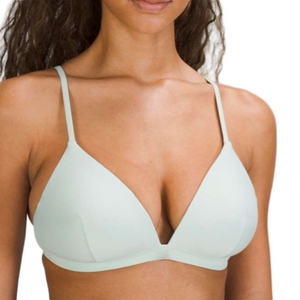 Lululemon Waterside Delicate Mint Green Bikini Swim Top Bra 10 C Cup